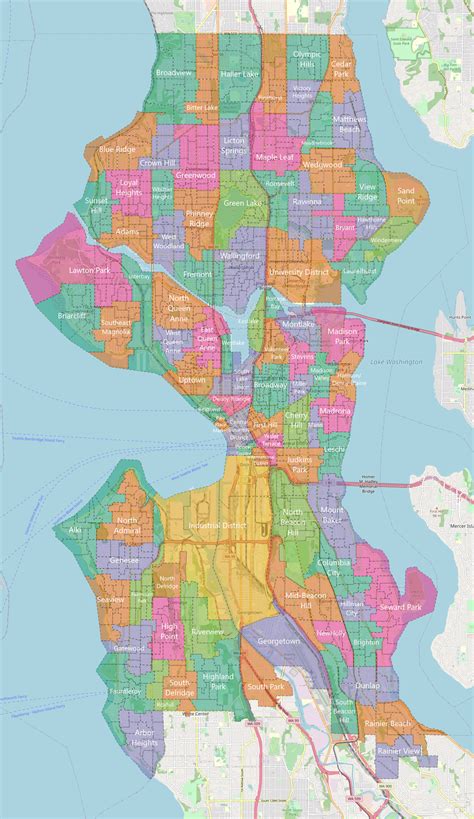 78 Seattle Neighborhood Mapped Out On Interactive Map .